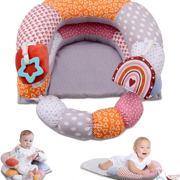 MIIMER 2 -in -1 -tummy time baby mat and seated tummy time pillow - Picture 8 of 11